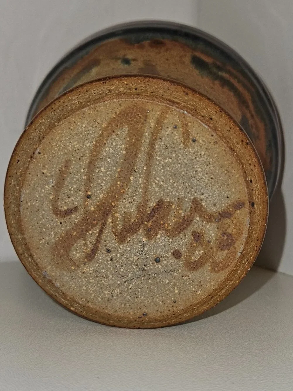 Carl Sheehan Fire Hole Pottery Studio Art Ceramic Tumbler Vase Signed